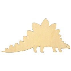 Silhouette en bois 20 cm Dinosaure stégosaure