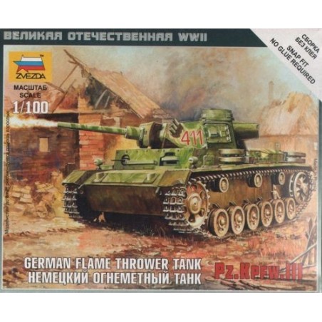 Tank lance flamme panzer Pz.Kp.fw III Allemand 15mm(1)