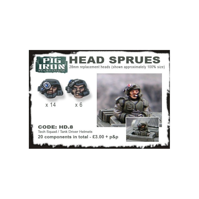 HD.8 H.Inf Tank Crew Helmet Sprues (20)