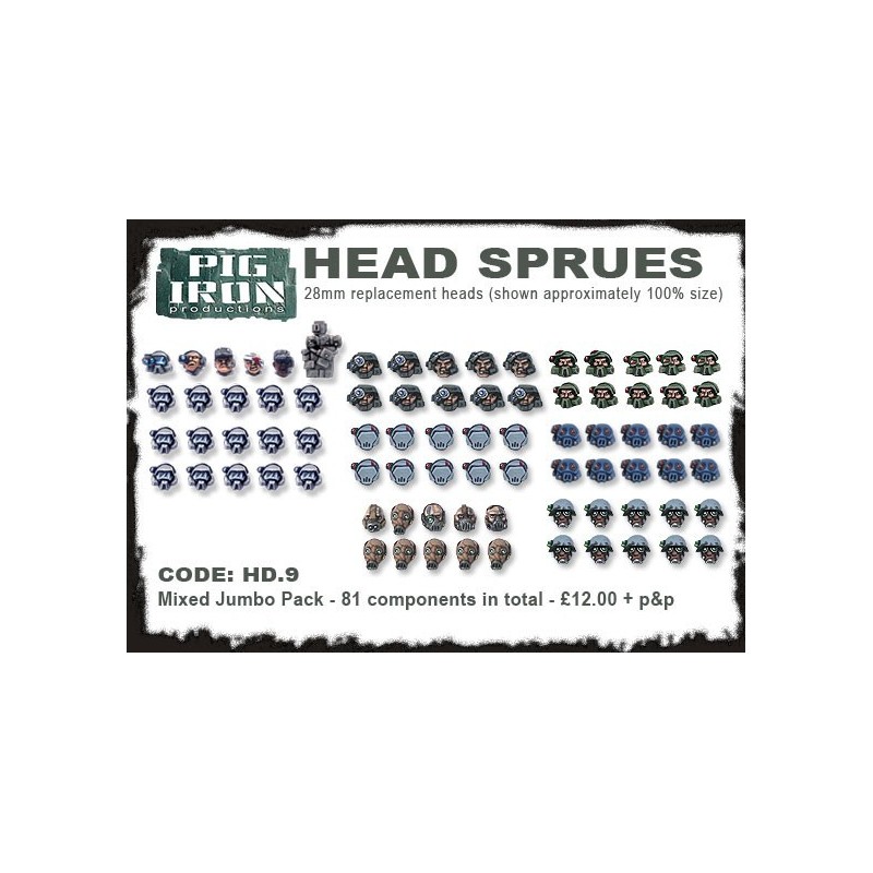 HD.9 Jumbo Mixed Head Sprues (80)