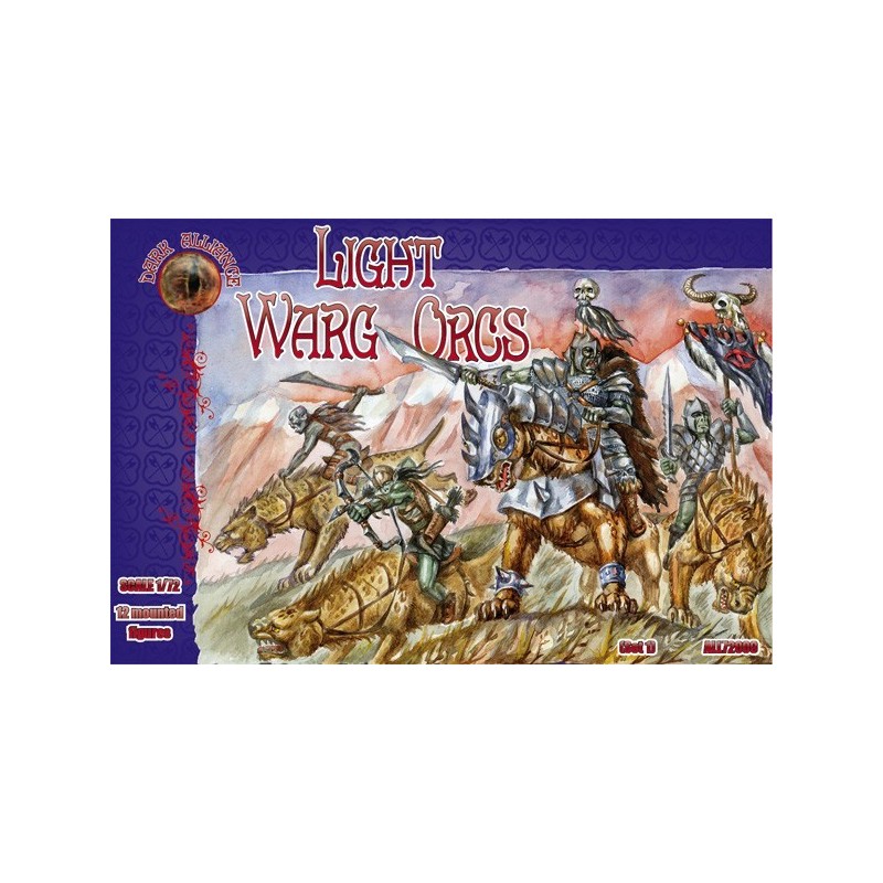 Dark Alliance Light Warg Orcs set 1 1/72(12)