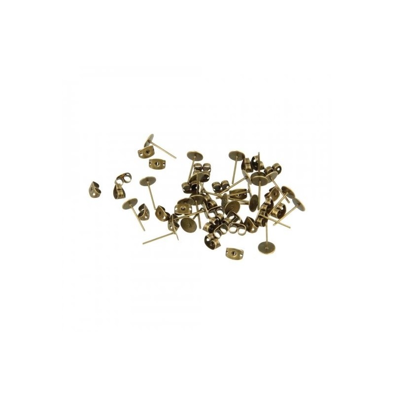 puce oreille laiton 60pcs