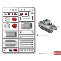 Allied M4A1 76mm Wet Stowage Sherman Tank 15mm (5)