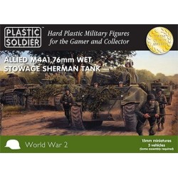 Allied M4A1 76mm Wet Stowage Sherman Tank 15mm (5)